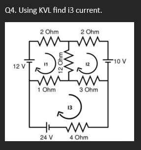 Solved Q Using Kvl Find I Current Chegg