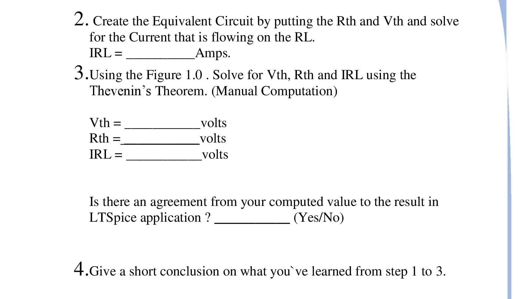 Solved Laboratory Thevenin S Theorem Objectives To Chegg