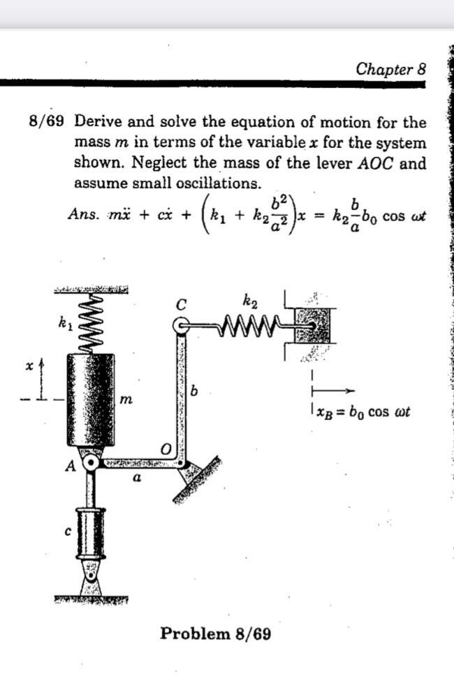 Solved Derive And Solve The Equation Of Motion For The Chegg