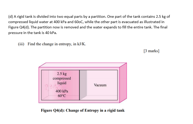 Solved D A Rigid Tank Is Divided Into Two Equal Parts By A Chegg