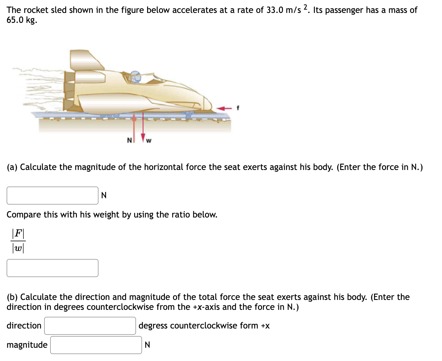 Solved The Rocket Sled Shown In The Figure Below Accelerates Chegg