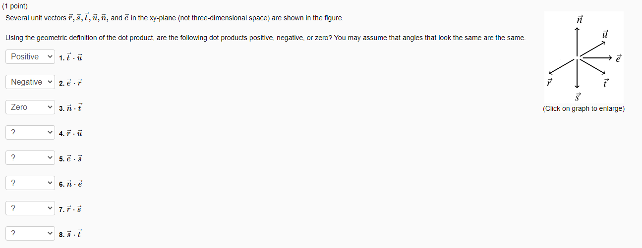 Solved 1 point Several unit vectors 7 8 t u n and ē Chegg