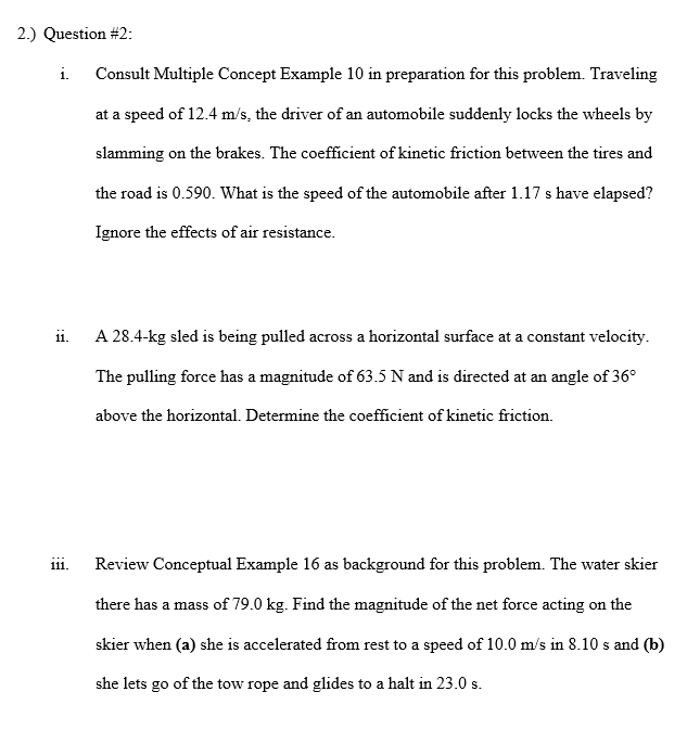 Solved Question 2 I Consult Multiple Concept Example 10 Chegg