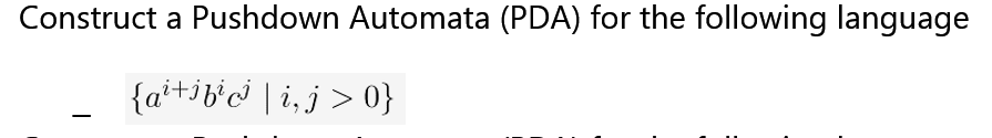 Solved Construct A Pushdown Automata Pda For The Following Chegg