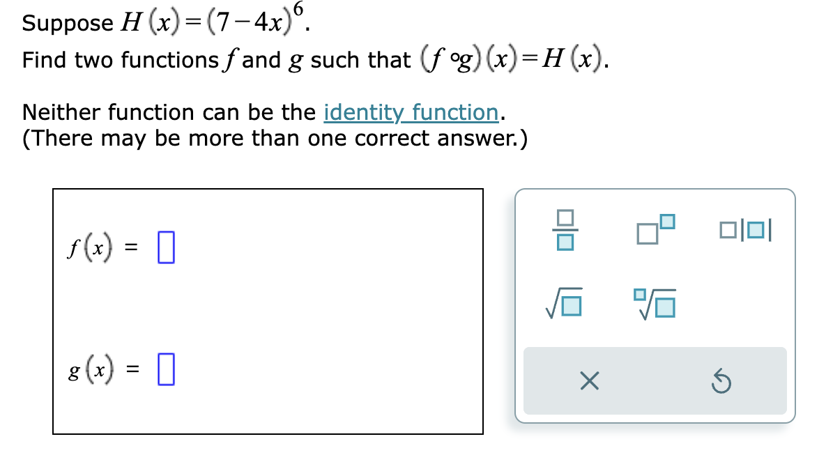 Solved Suppose H X X Find Two Functions F And G Such Chegg