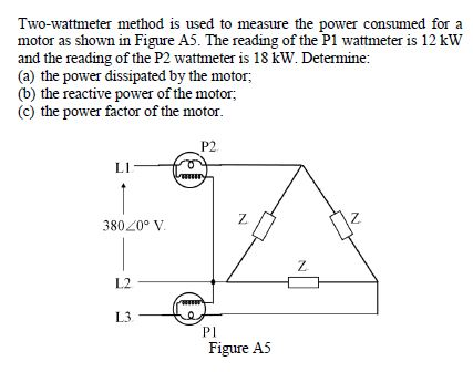 Solved Two Wattmeter Method Is Used To Measure The Power Chegg