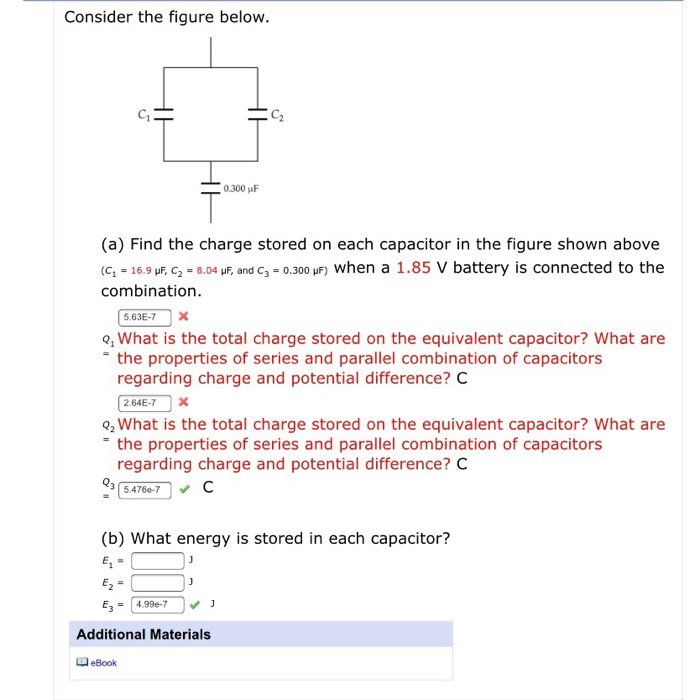 Solved Find The Charge Stored On Each Capacitor In The Chegg