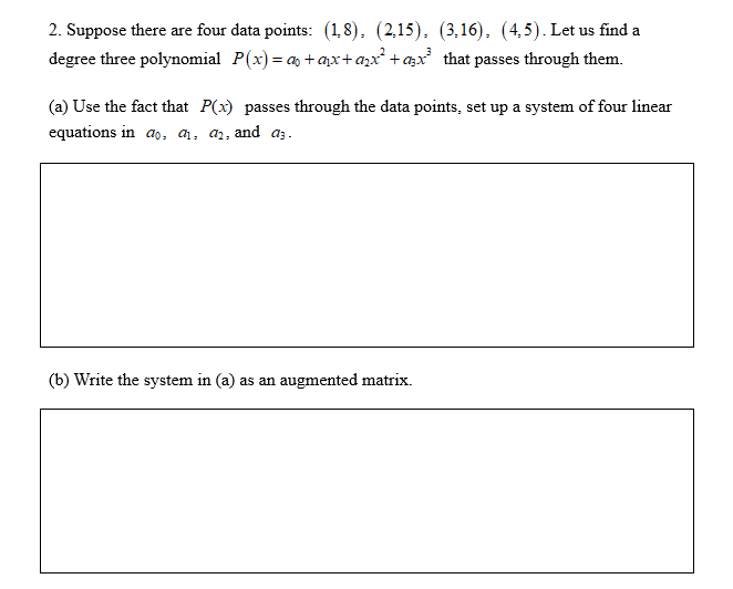 Solved Suppose There Are Four Data Points Chegg