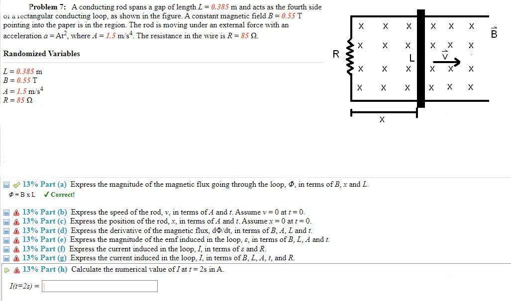 Solved Problem 7 A Conducting Rod Spans A Gap Of Length L Chegg