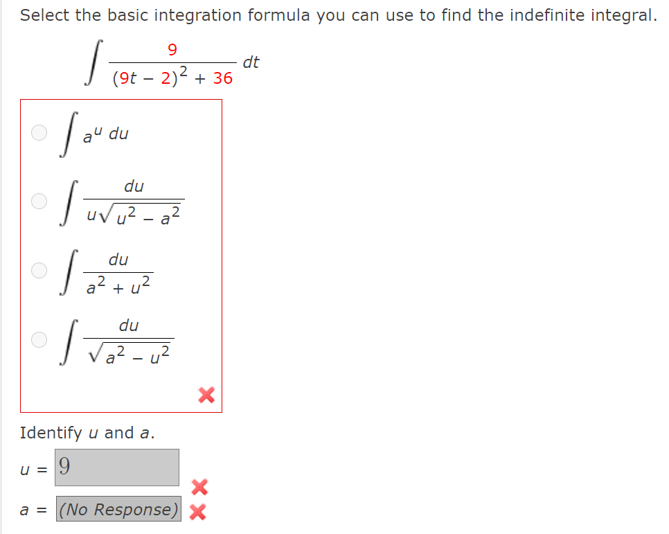 Solved Select The Basic Integration Formula You Can Use To Chegg