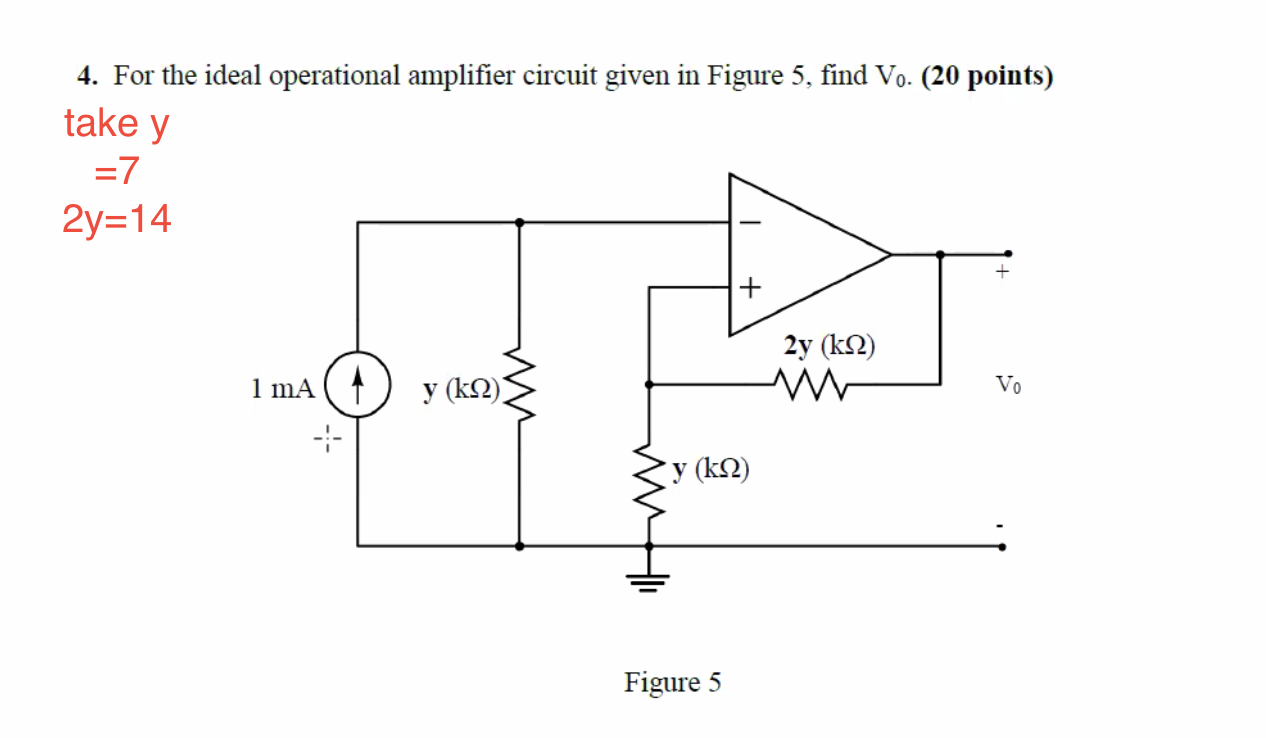 Solved For The Ideal Operational Amplifier Circuit Given Chegg