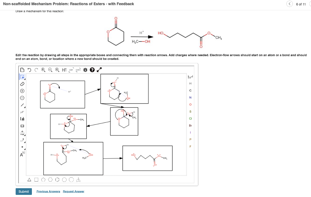 Solved Non Scaffolded Mechanism Problem Reactions Of Esters Chegg