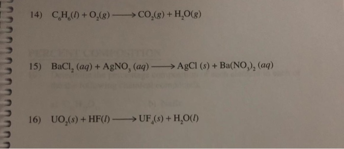 Solved BALANCING EQUATIONS Balance The Following Chemical Chegg