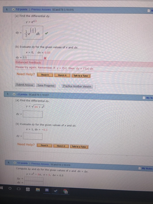 Solved Points I Previous Answers Scalcet Chegg