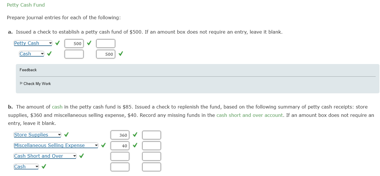 Solved Petty Cash Fund Prepare Journal Entries For Each Of Chegg