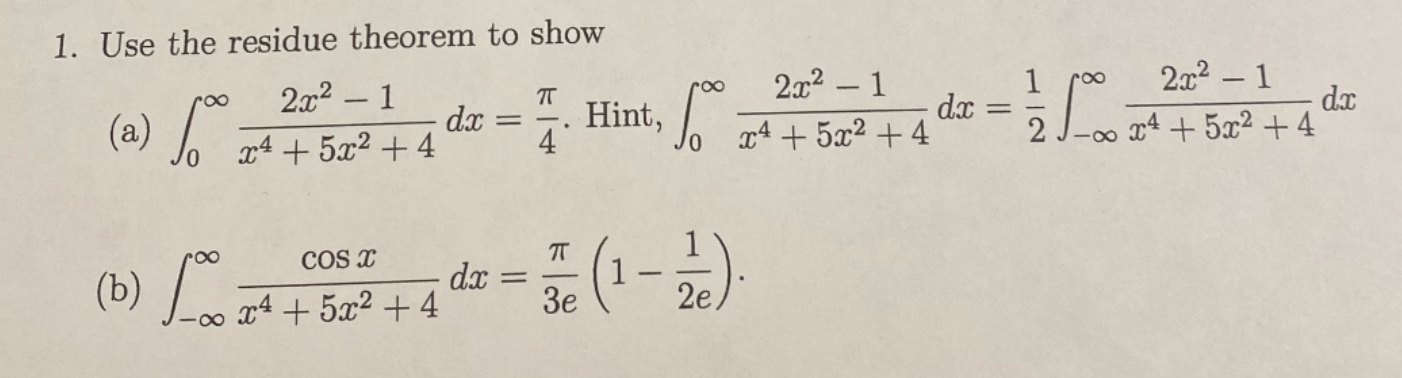 Solved Use The Residue Theorem To Show A Chegg