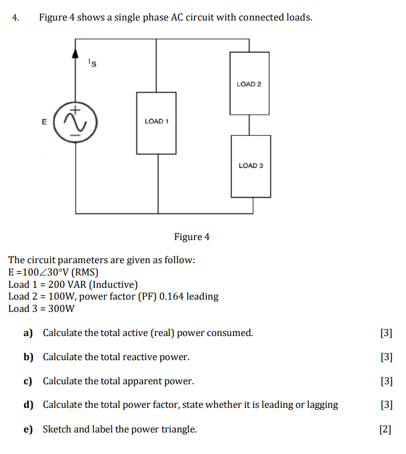 Solved Figure Shows A Single Phase Ac Circuit With Chegg