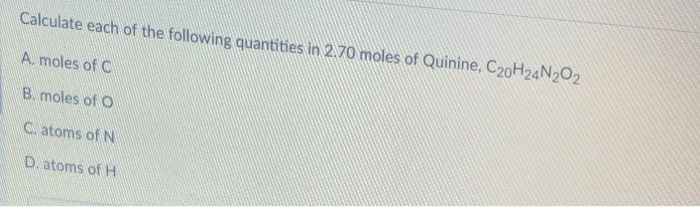 Solved Calculate Each Of The Following Quantities In Chegg