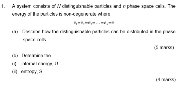 Solved A System Consists Of N Distinguishable Particles Chegg