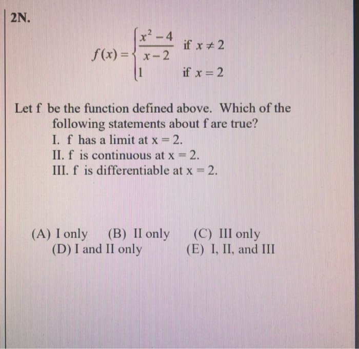 Solved N F X X If X Let F Be The Function Defined Chegg