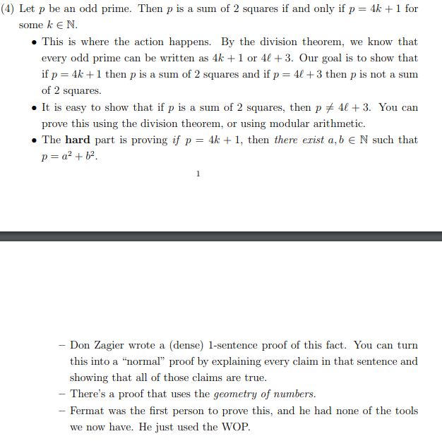 Solved 4 Let P Be An Odd Prime Then P Is A Sum Of 2 Chegg