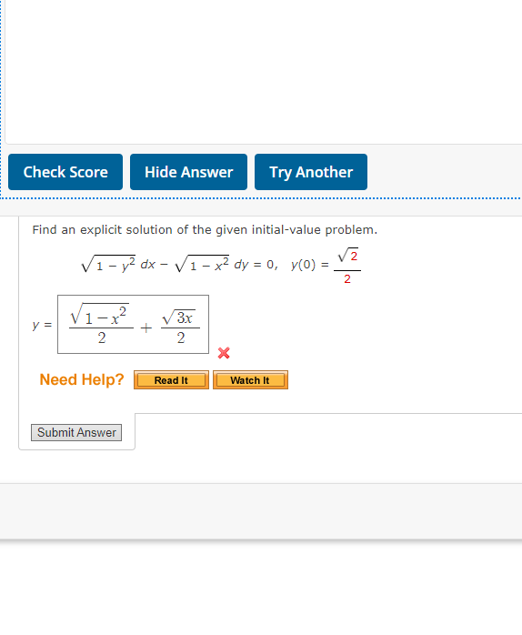 Solved Find An Explicit Solution Of The Given Initial Value Chegg