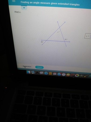 Solved Finding An Angle Measure Given Extended Triangles Chegg