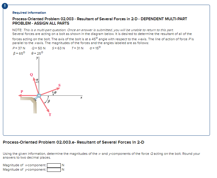 Solved Process Oriented Problem 02 003 Resultant Of Chegg