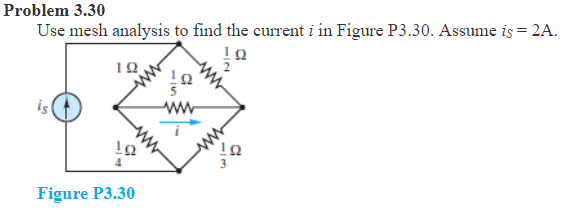 Solved Problem Use Mesh Analysis To Find The Current I Chegg