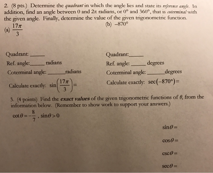 s4 credit homework trigonometry 2