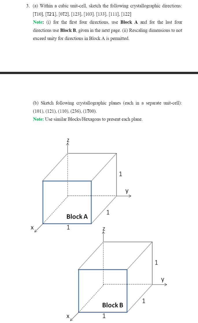 Solved 3 A Within A Cubic Unit Cell Sketch The Following Chegg