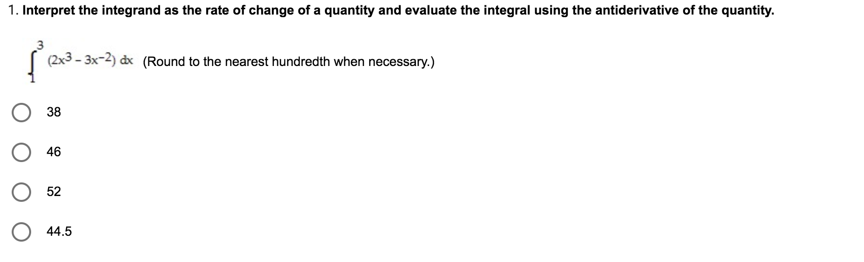 Solved Interpret The Integrand As The Rate Of Change Of A Chegg