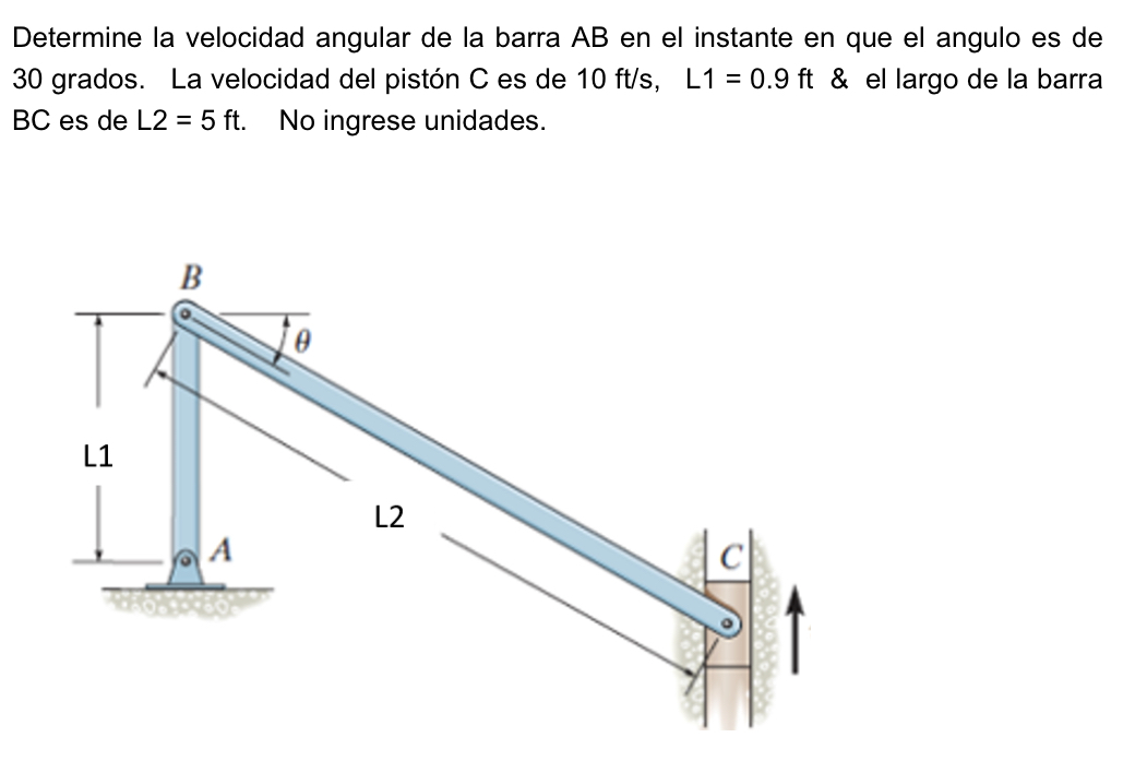 Solved Determine The Angular Velocity Of Bar Ab At The Chegg