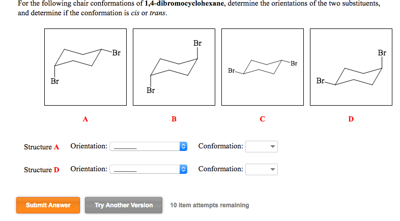 Solved For The Following Chair Conformations Of Chegg