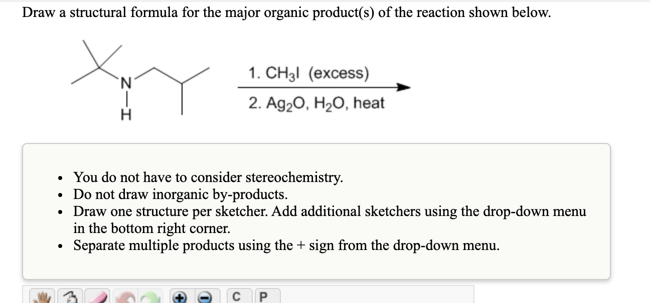 Solved Draw A Structural Formula For The Major Organic Chegg