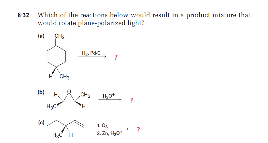 Solved Which Of The Reactions Below Would Result In A Chegg