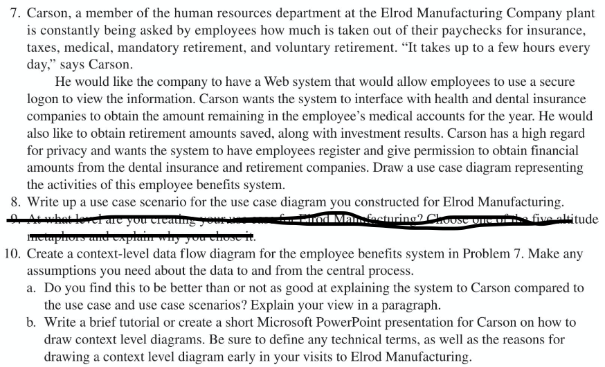 Solved Carson A Member Of The Human Resources Department Chegg