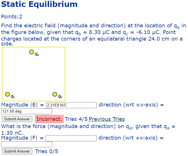 Solved Points Find The Electric Field Magnitude And Chegg