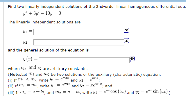 Solved Find Two Linearly Independent Solutions Of The Chegg