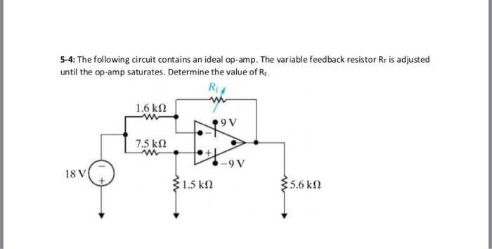 Solved The Following Circuit Contains An Ideal Op Chegg