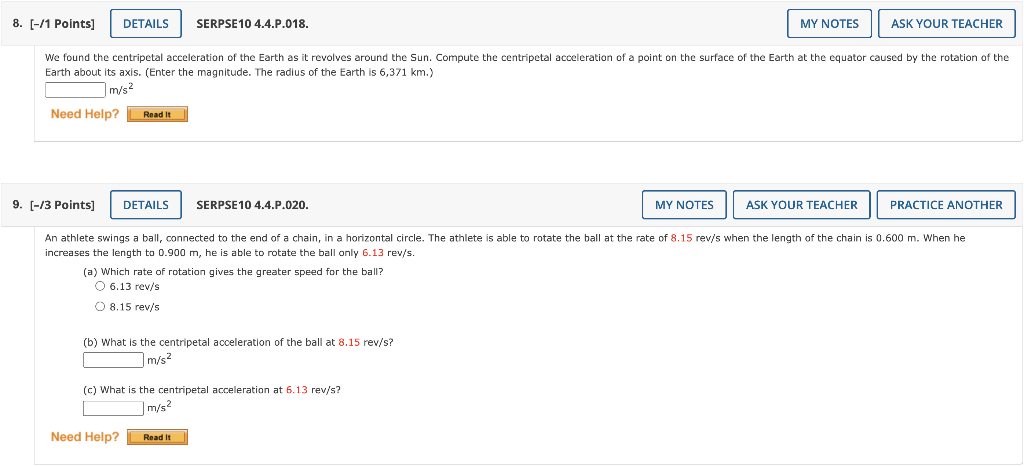 Solved Points Details Serpse P My Notes Chegg