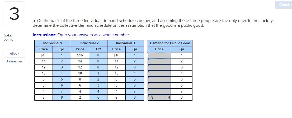 Solved Check A On The Basis Of The Three Individual Chegg