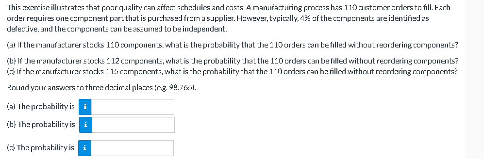 Solved This Exercise Illustrates That Poor Quality Can