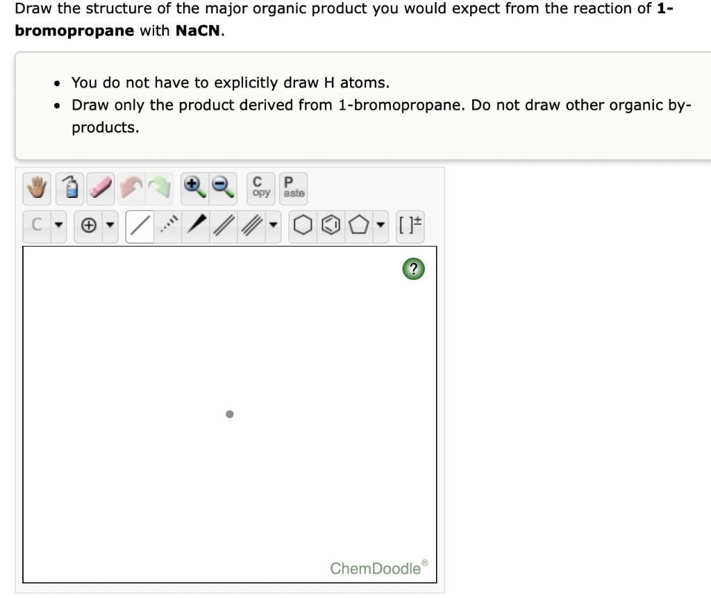 Solved Draw The Structure Of The Major Organic Product You Chegg