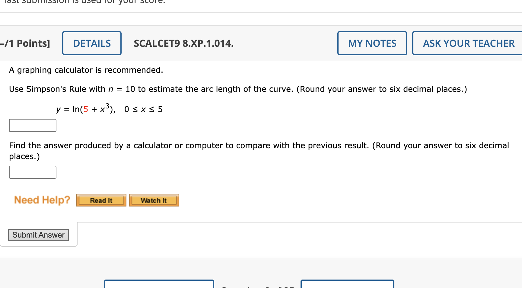 Solved A Graphing Calculator Is Recommended Use Simpson S Chegg