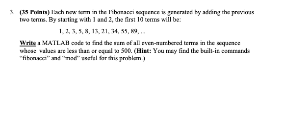 Solved 1 30 Points Write A MATLAB Program That Displays Chegg