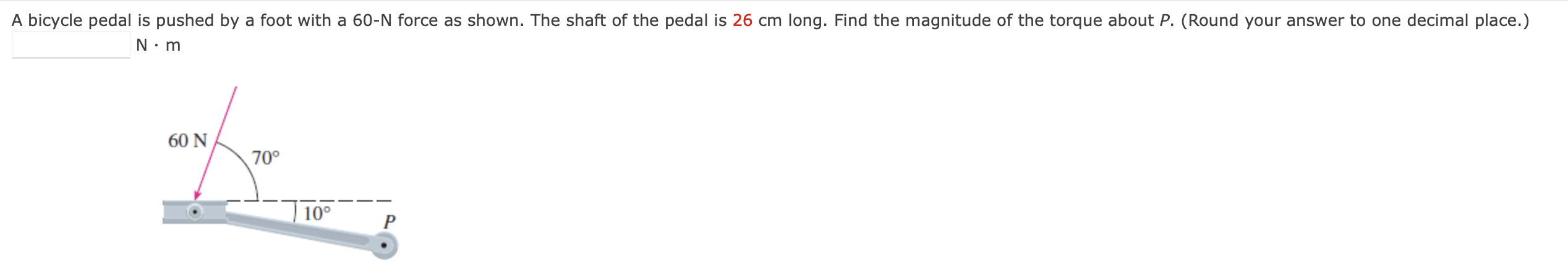 Solved A Bicycle Pedal Is Pushed By A Foot With A 60 N Force Chegg