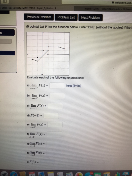 Solved y Bookmarks Develop Window Help 슬 webwork uco edu Chegg