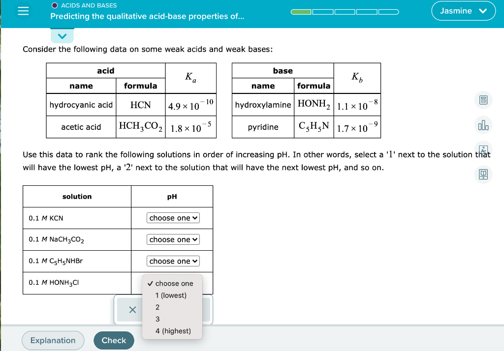 Solved O Acids And Bases Predicting The Qualitative Chegg