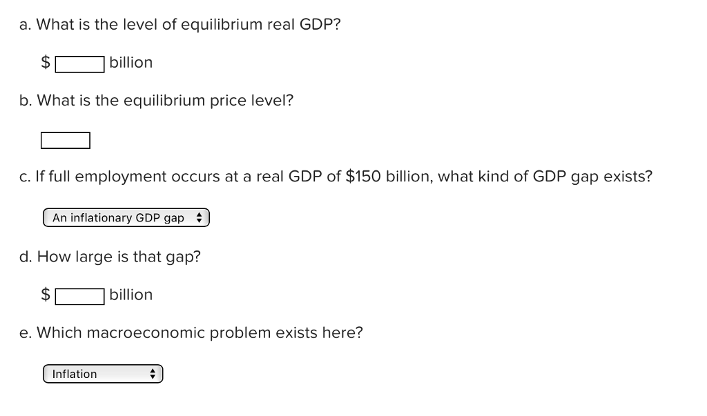 Solved A What Is The Level Of Equilibrium Real Gdp Billion Chegg